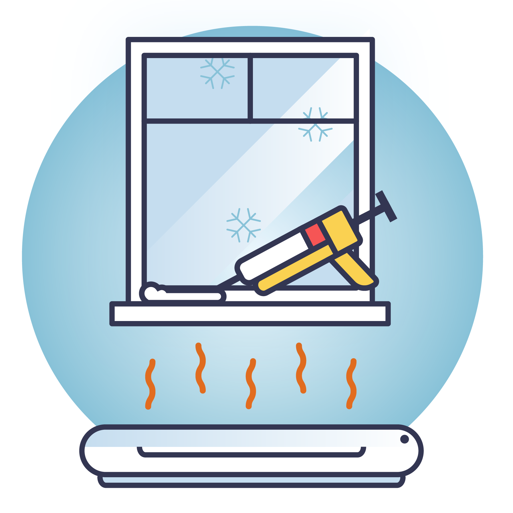 Graphique - montrant l'utilisation de kits d'isolation de fenêtres